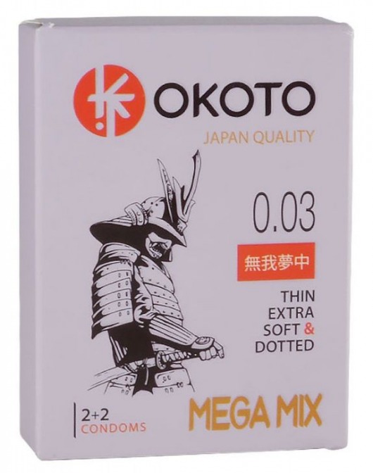 Набор из 4 презервативов OKOTO MegaMIX - Sitabella - купить с доставкой в Волгодонске