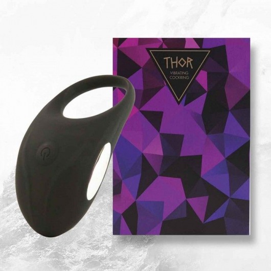Черное эрекционное виброкольцо Thor Cockring - FeelzToys - в Волгодонске купить с доставкой