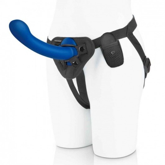 Синяя насадка Remote Control P-Spot G-Spot с черными трусиками - 20 см. - Pegasus - купить с доставкой в Волгодонске