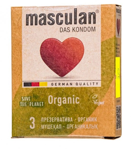 Экологически чистые презервативы Masculan Organic - 3 шт. - Masculan - купить с доставкой в Волгодонске