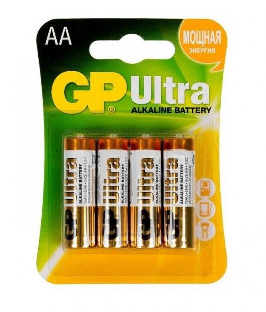 Батарейки алкалиновые GP Ultra Alkaline AA/LR6 - 4 шт. - Элементы питания - купить с доставкой в Волгодонске