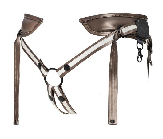 Бронзовый пояс для насадок Desirous Harness - Strap-on-me - купить с доставкой в Волгодонске