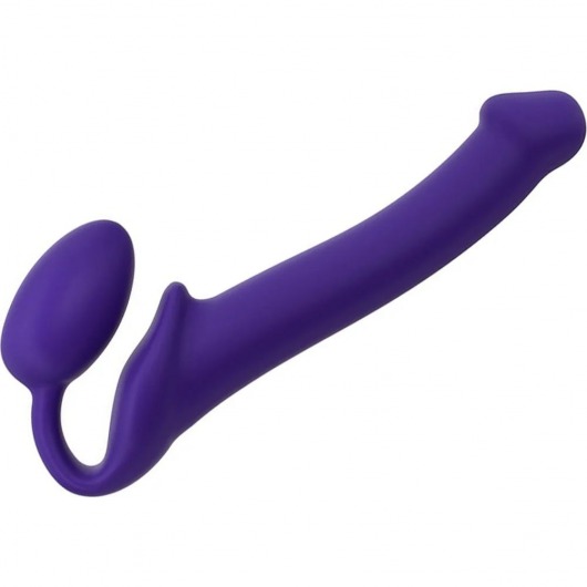 Фиолетовый безремневой страпон Silicone Bendable Strap-On - size M - Strap-on-me - купить с доставкой в Волгодонске