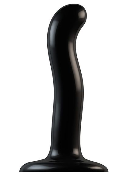 Черный фаллоимитатор-насадка Strap-On-Me P G spot Dildo size S - 16,4 см. - Strap-on-me - купить с доставкой в Волгодонске