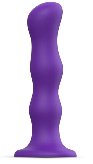 Фиолетовая насадка Strap-On-Me Dildo Geisha Balls size M - Strap-on-me - купить с доставкой в Волгодонске