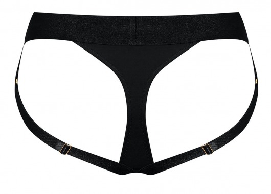 Черные трусики для насадок Heroine Lingerie Harness - size M - Strap-on-me - купить с доставкой в Волгодонске