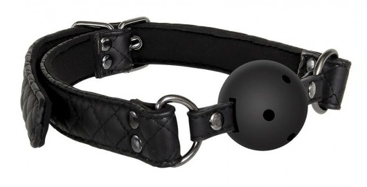 Черный кляп-шарик BALL GAG DIAMOND - Dream Toys - купить с доставкой в Волгодонске