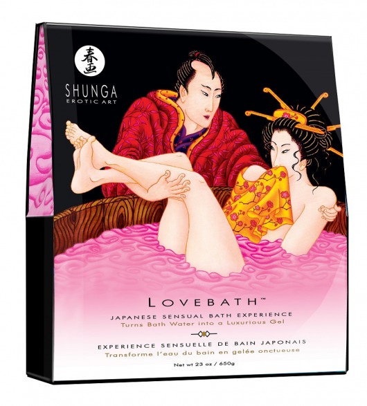 Соль для ванны Lovebath Dragon Fruit, превращающая воду в гель - 650 гр. - Shunga - купить с доставкой в Волгодонске