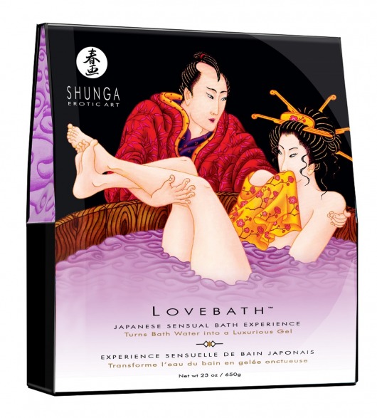 Соль для ванны Lovebath Sensual lotus, превращающая воду в гель - 650 гр. - Shunga - купить с доставкой в Волгодонске