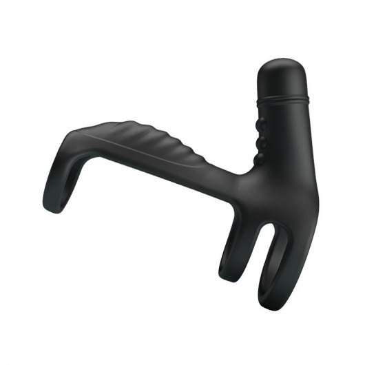 Черная вибронасадка на пенис Vibrating Penis Sling - Baile - в Волгодонске купить с доставкой