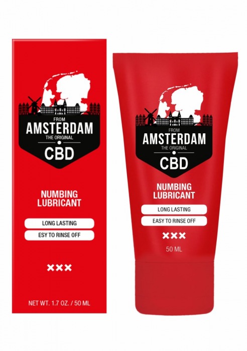 Пролонгирующий лубрикант Numbing CBD from Amsterdam - 50 мл. - Shots Media BV - купить с доставкой в Волгодонске