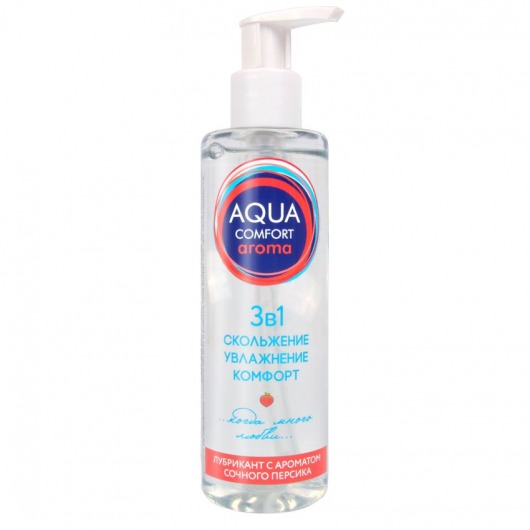 Гель-лубрикант на водной основе Aqua Comfort Aroma с ароматом персика - 195 гр. - Биоритм - купить с доставкой в Волгодонске
