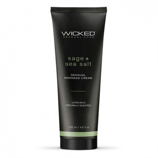 Массажный легкий крем WICKED Sage plus Sea Salt - 120 мл. - Wicked - купить с доставкой в Волгодонске