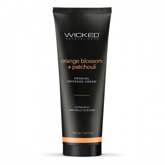 Массажный легкий крем WICKED Orange Blossom plus Patchouli - 120 мл. - Wicked - купить с доставкой в Волгодонске