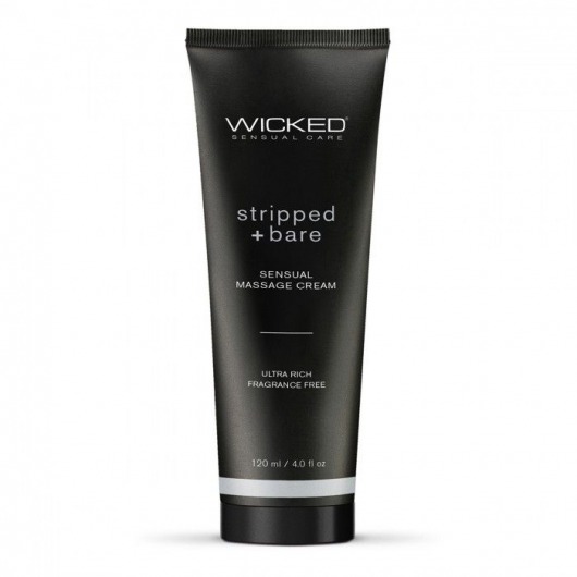 Массажный легкий крем WICKED Stripped plus Bare - 120 мл. - Wicked - купить с доставкой в Волгодонске