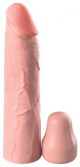 Телесная насадка-удлинитель 1 Inch Silicone X-tension - 17,8 см. - Pipedream - в Волгодонске купить с доставкой