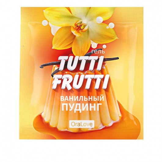Пробник гель-смазки Tutti-frutti со вкусом ванильного пудинга - 4 гр. - Биоритм - купить с доставкой в Волгодонске