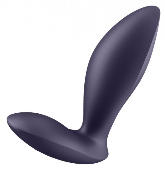 Фиолетовый анальный вибростимулятор Power Plug - Satisfyer - в Волгодонске купить с доставкой