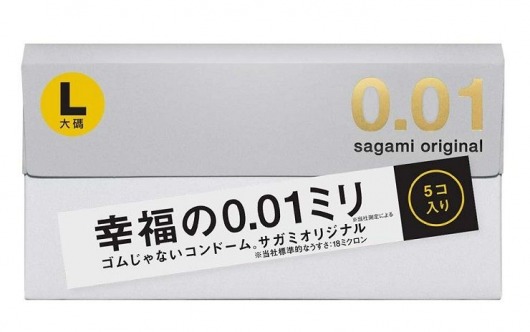 Презервативы Sagami Original 0.02 L-size увеличенного размера - 5 шт. - Sagami - купить с доставкой в Волгодонске