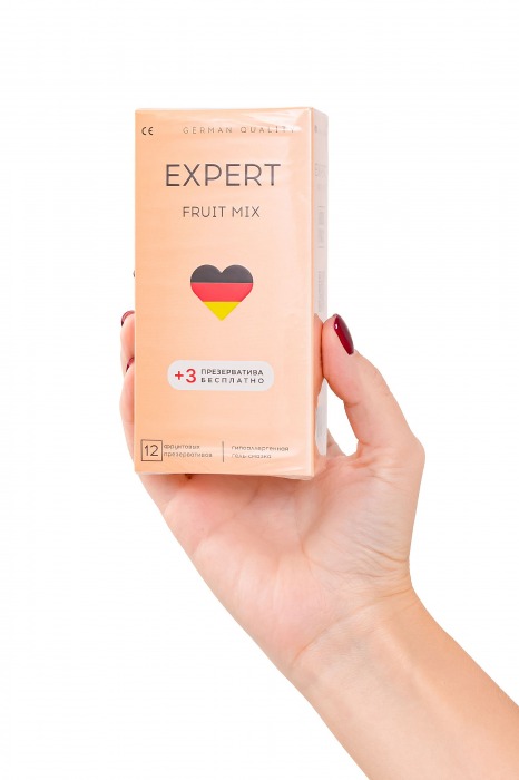 Ароматизированные презервативы EXPERT Fruit Mix - 12 шт.(+3 в подарок) - Expert - купить с доставкой в Волгодонске