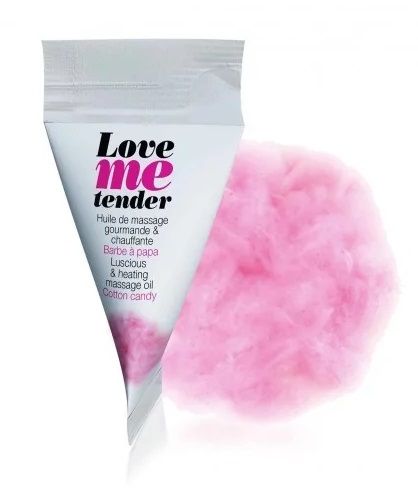 Съедобное согревающее массажное масло Love Me Tender Cotton Candy с ароматом сладкой ваты - 10 мл. - Love to Love - купить с доставкой в Волгодонске