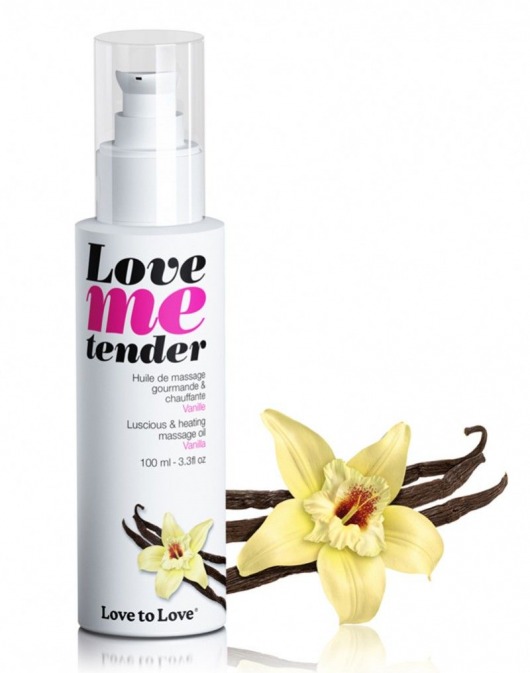 Съедобное согревающее массажное масло Love Me Tender Vanilla с ароматом ванили - 100 мл. - Love to Love - купить с доставкой в Волгодонске