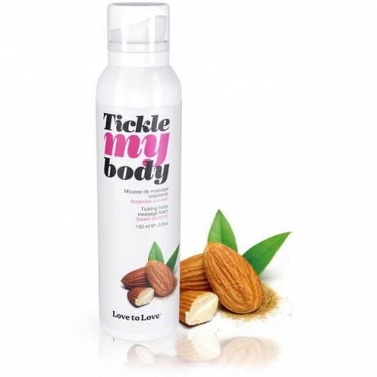 Массажная хрустящая пенка Tickle My Body Sweet Almonds с ароматом миндаля - 150 мл. - Love to Love - купить с доставкой в Волгодонске