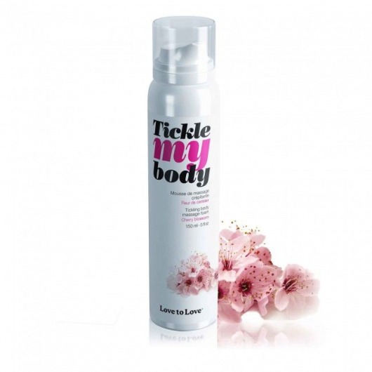Массажная хрустящая пенка Tickle My Body Cherry Blossom с ароматом вишневого цвета - 150 мл. - Love to Love - купить с доставкой в Волгодонске