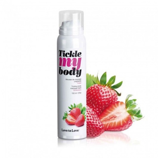 Массажная хрустящая пенка Tickle My Body Strawberry с ароматом клубники - 150 мл. - Love to Love - купить с доставкой в Волгодонске