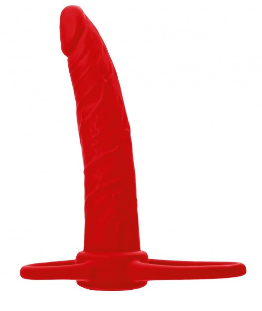 Красная насадка на пенис для двойного проникновения Black Red - 16,5 см. - ToyFa - купить с доставкой в Волгодонске