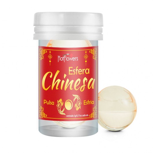 Интимный гель Chinesa Esfera с охлаждающе-пульсирующим эффектом (2 шарика по 3 гр.) - HotFlowers - купить с доставкой в Волгодонске