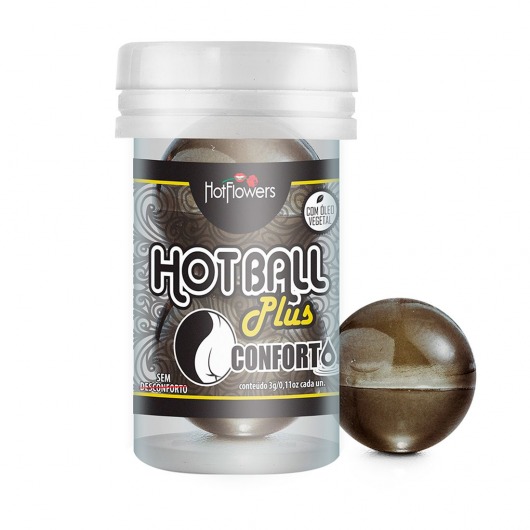 Анальный лубрикант на масляной основе Hot Ball Plus Conforto (2 шарика по 3 гр.) - HotFlowers - купить с доставкой в Волгодонске