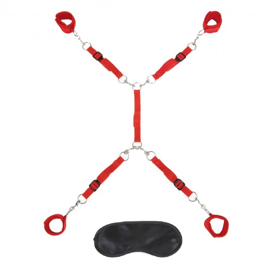 Красная фиксация на матрас Classic Bedspreader - Lux Fetish - купить с доставкой в Волгодонске