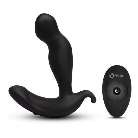 Черный анальный стимулятор с вращением и вибрацией 360 Plug - 13 см. - b-Vibe - в Волгодонске купить с доставкой