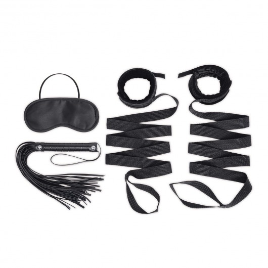 Эротический набор 4PC Bondage Bed Strap   Flogger Kit - Lux Fetish - купить с доставкой в Волгодонске