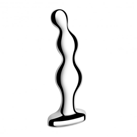 Стальной анальный фаллоимитатор для простаты Stainless Steel Anal Beads - 13 см. - b-Vibe - в Волгодонске купить с доставкой