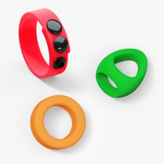 Набор из 3 разноцветных эрекционных колец Kit Neon Ring - Love to Love - в Волгодонске купить с доставкой