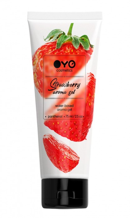 Лубрикант на водной основе OYO Aroma Gel Strawberry с ароматом клубники - 75 мл. - OYO - купить с доставкой в Волгодонске