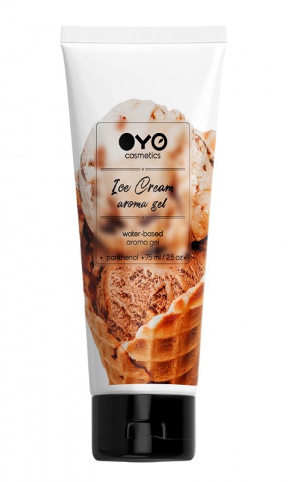 Лубрикант на водной основе OYO Aroma Gel Ice Cream с ароматом пломбира - 75 мл. - OYO - купить с доставкой в Волгодонске