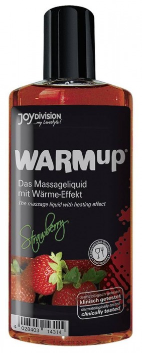 Разогревающее масло WARMup Strawberry - 150 мл. - Joy Division - купить с доставкой в Волгодонске