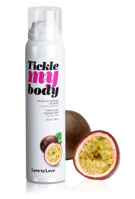 Массажная хрустящая пенка Tickle my body с ароматом маракуйи - 150 мл. - Love to Love - купить с доставкой в Волгодонске