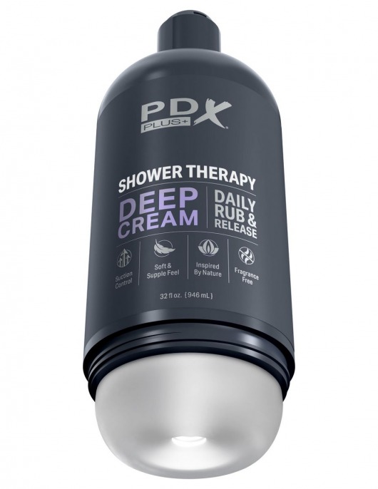 Мастурбатор в бутылке Shower Therapy Deep Cream - Pipedream - в Волгодонске купить с доставкой