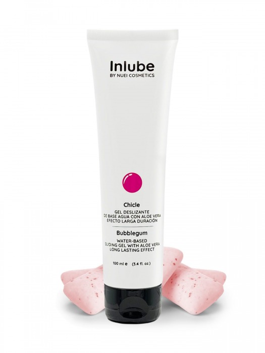 Лубрикант на водной основе Nuei Inlube с алоэ вера и ароматом бабл-гам - 100 мл. - Nuei cosmetics - купить с доставкой в Волгодонске