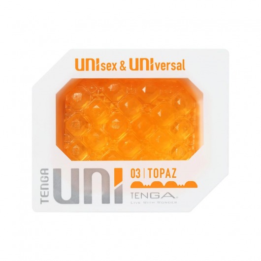 Оранжевый мастурбатор-стимулятор Tenga Uni Topaz - Tenga - в Волгодонске купить с доставкой