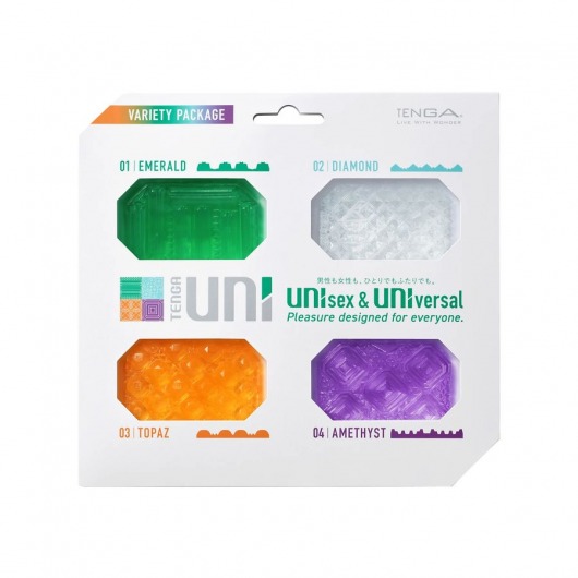Набор из 4 мастурбаторов-стимуляторов Tenga Uni Variety Pack - Tenga - в Волгодонске купить с доставкой
