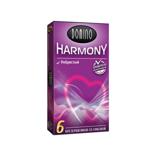 Презервативы с рёбрышками Domino Harmony - 6 шт. - Domino - купить с доставкой в Волгодонске