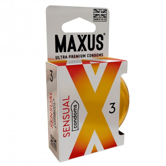 Презервативы анатомической формы Maxus Sensual - 3 шт. - Maxus - купить с доставкой в Волгодонске