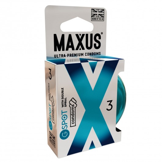 Презервативы Maxus G spot с двойной спиралью - 3 шт. - Maxus - купить с доставкой в Волгодонске