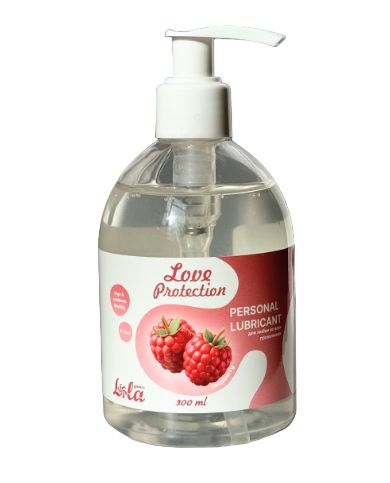 Лубрикант на водной основе Love Protection Raspberry с ароматом малины - 300 мл. - Lola Games - купить с доставкой в Волгодонске