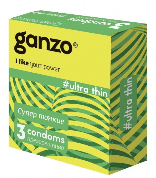 Ультратонкие презервативы Ganzo Ultra thin - 3 шт. - Ganzo - купить с доставкой в Волгодонске